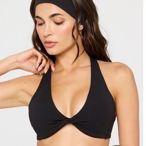 Black Halter Sports Bra